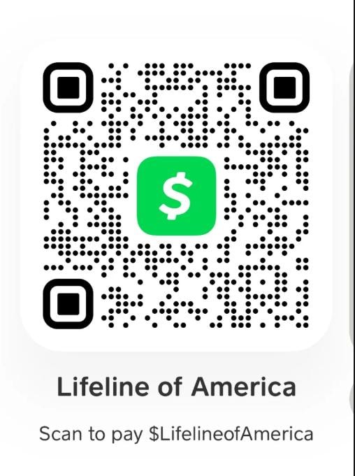 Cash App QR code for $lifelineofamerica